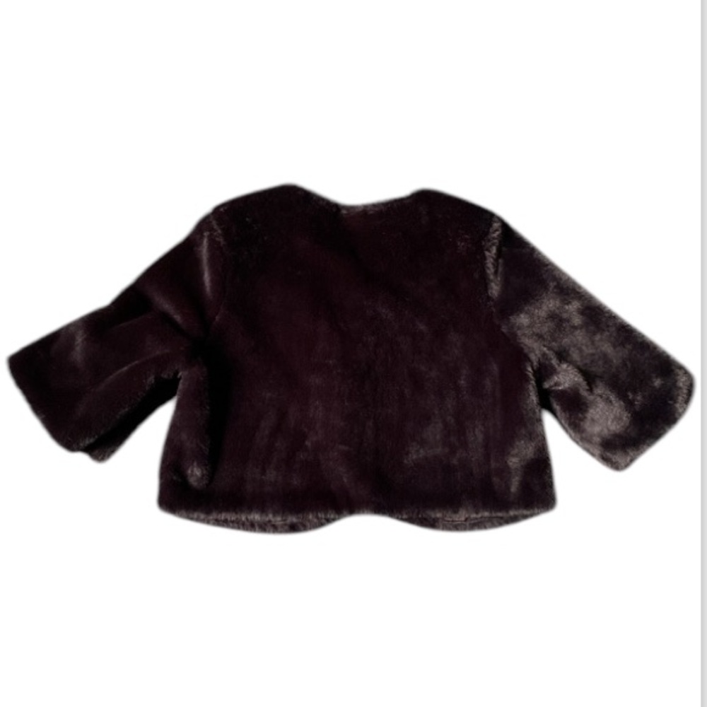 Fabulous Black Faux Fur women’s Jacket shrug 3/4 sleeves with bling sz XL - Picture 6 of 6